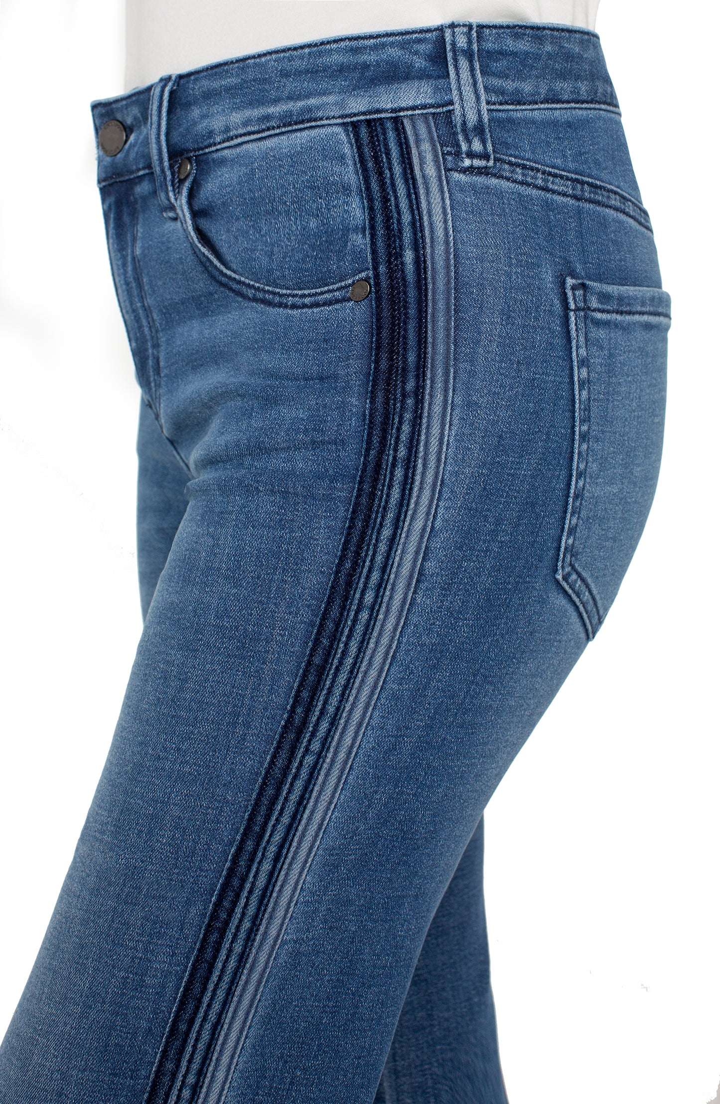 Liverpool Hannah Crop Flare with Self Trim (32" inseam) (Canyon Road)