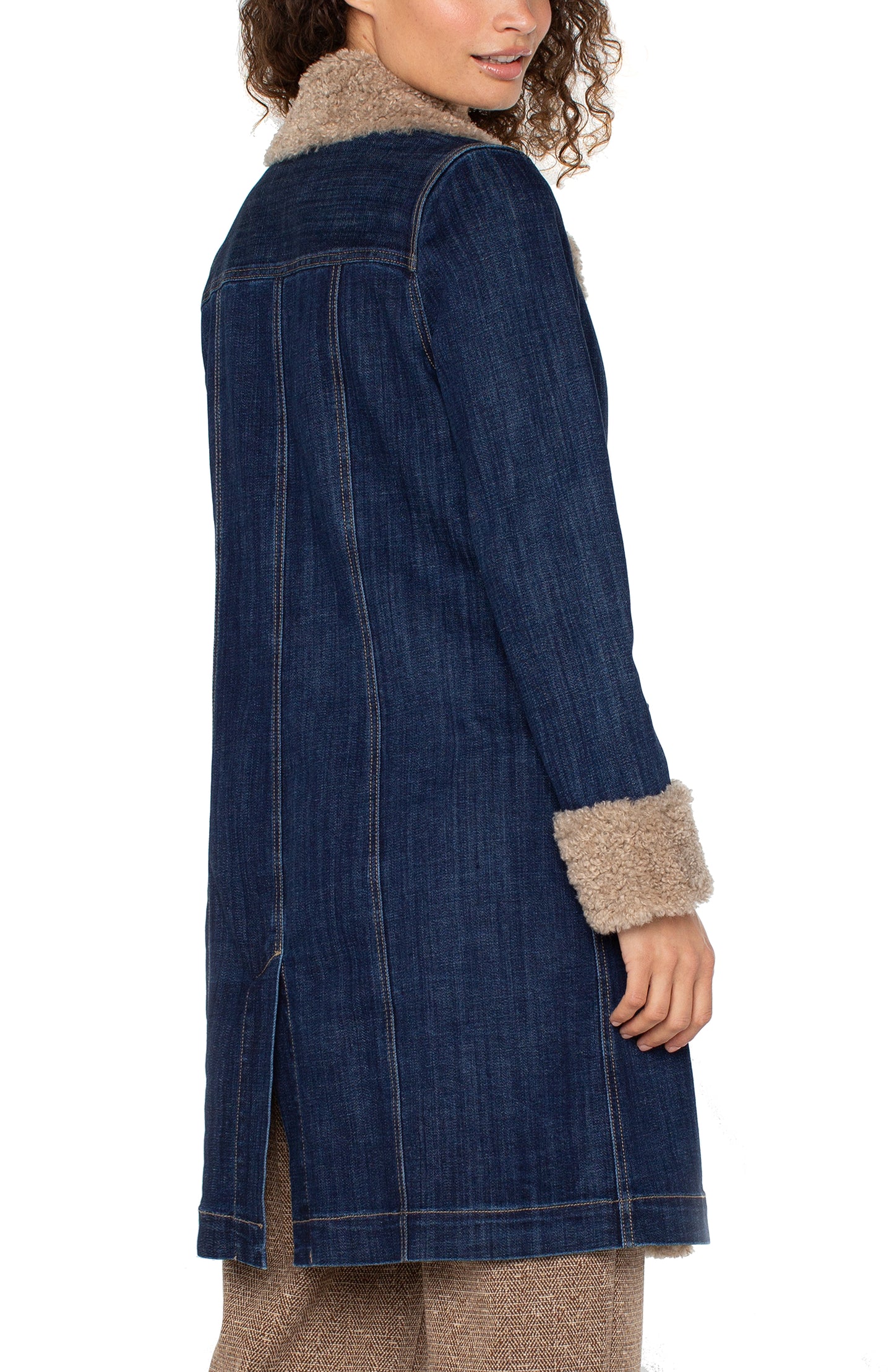 Liverpool Sherpa Trimmed Notch Collar Jacket (Rinse Wash)