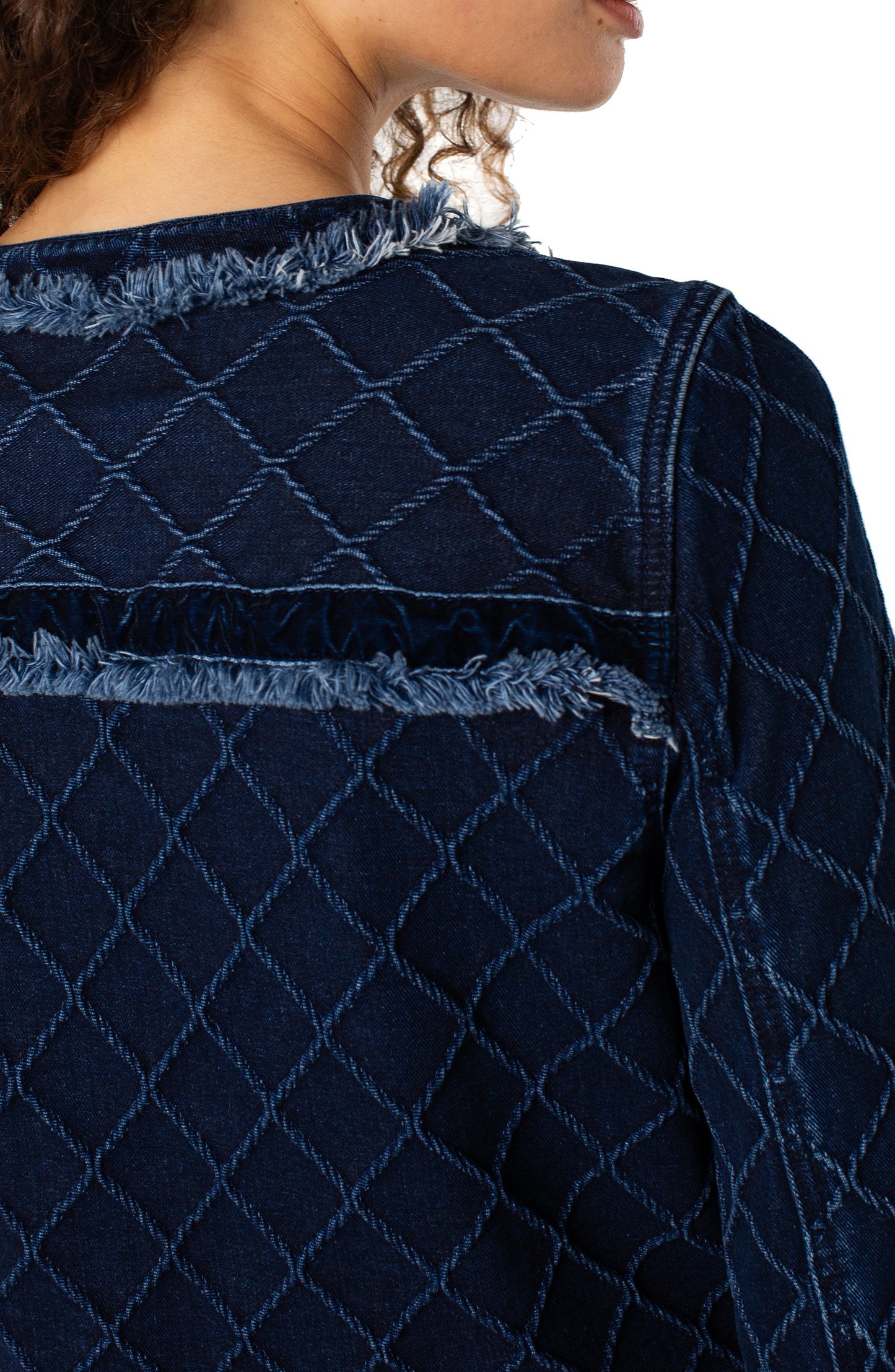 Liverpool Fray Edge Jacket with Velvet Trim (Diamond Dark)