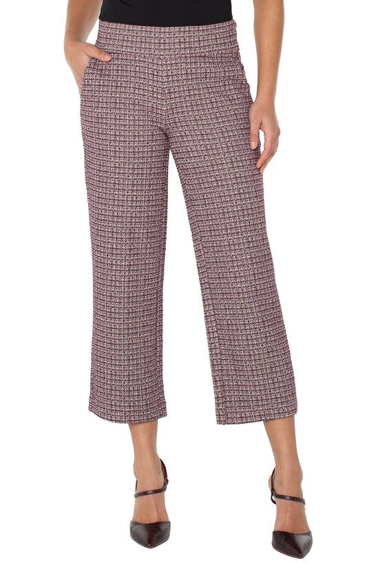 Liverpool Mabel Pull-on Crop Stovepipe (25" inseam) (Wine Multi)