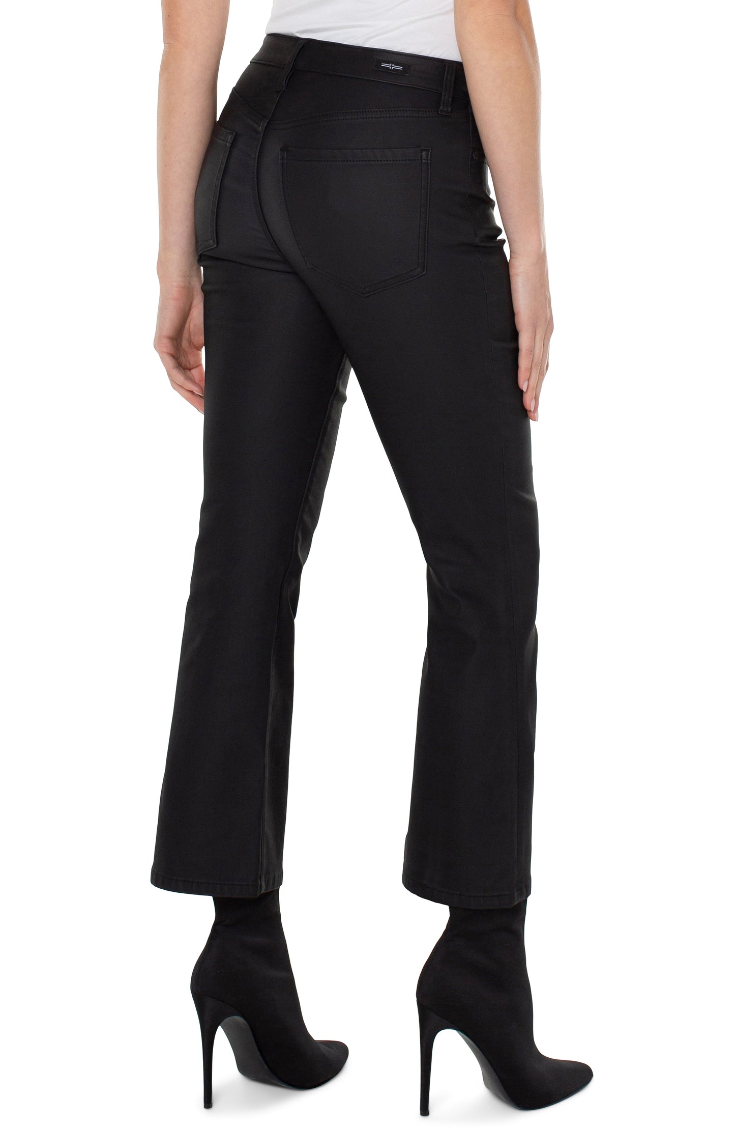 Liverpool Hannah Cropped Flare (27" inseam) (Black)