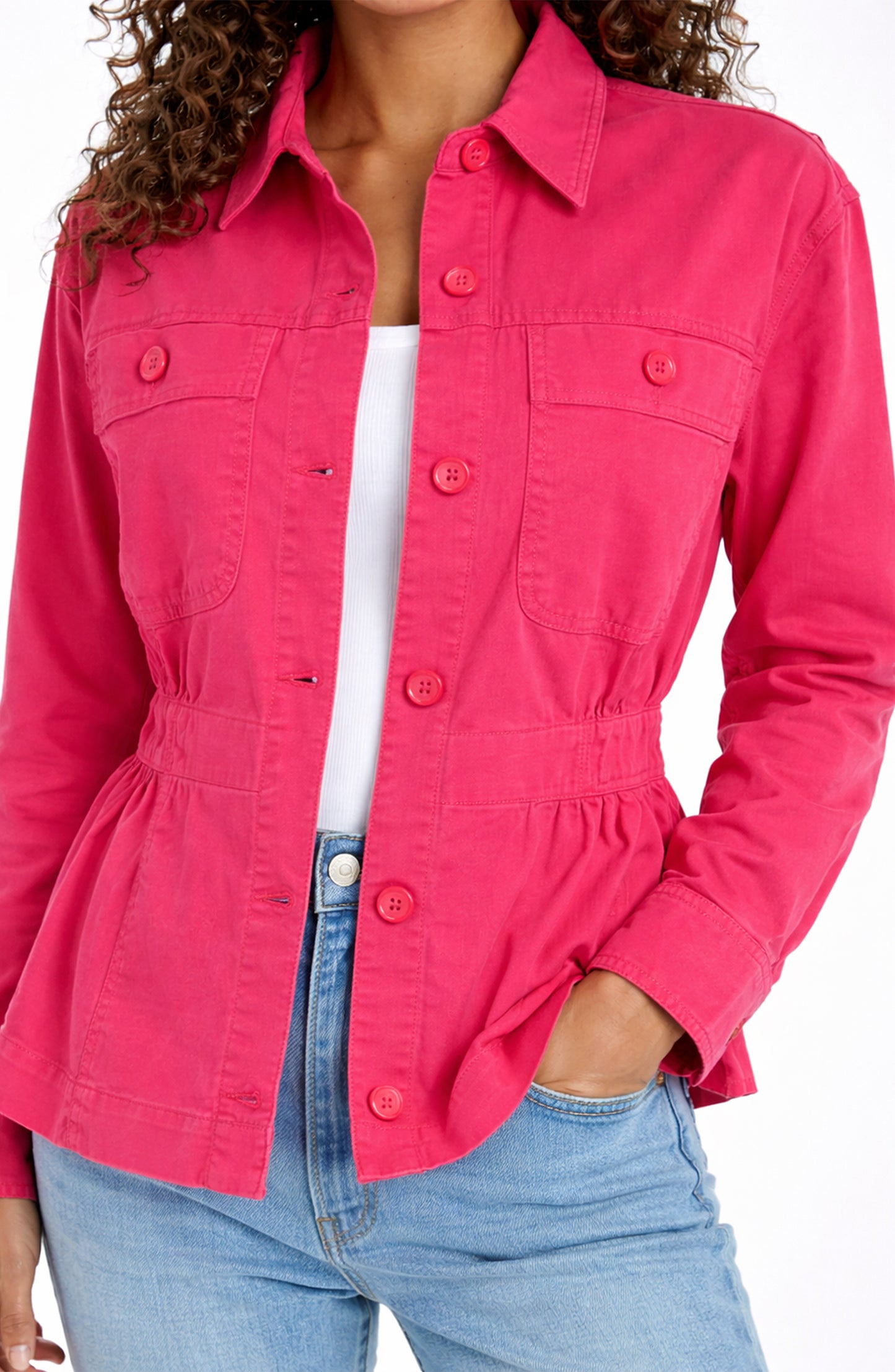 Liverpool Relaxed Shacket (Diva Pink)