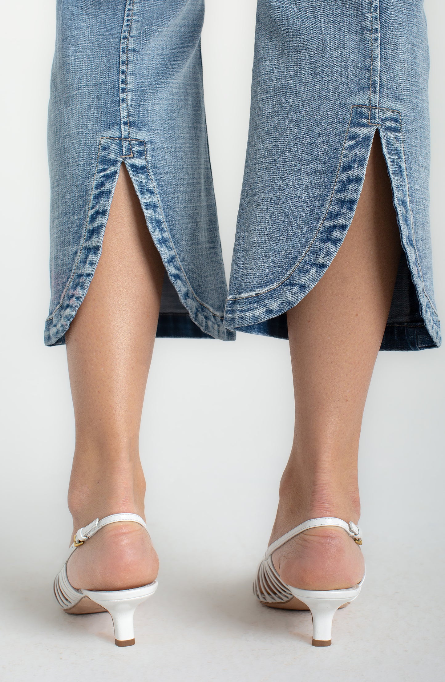 Liverpool Gia Glider Crop Flare W/ Tulip Back Slit