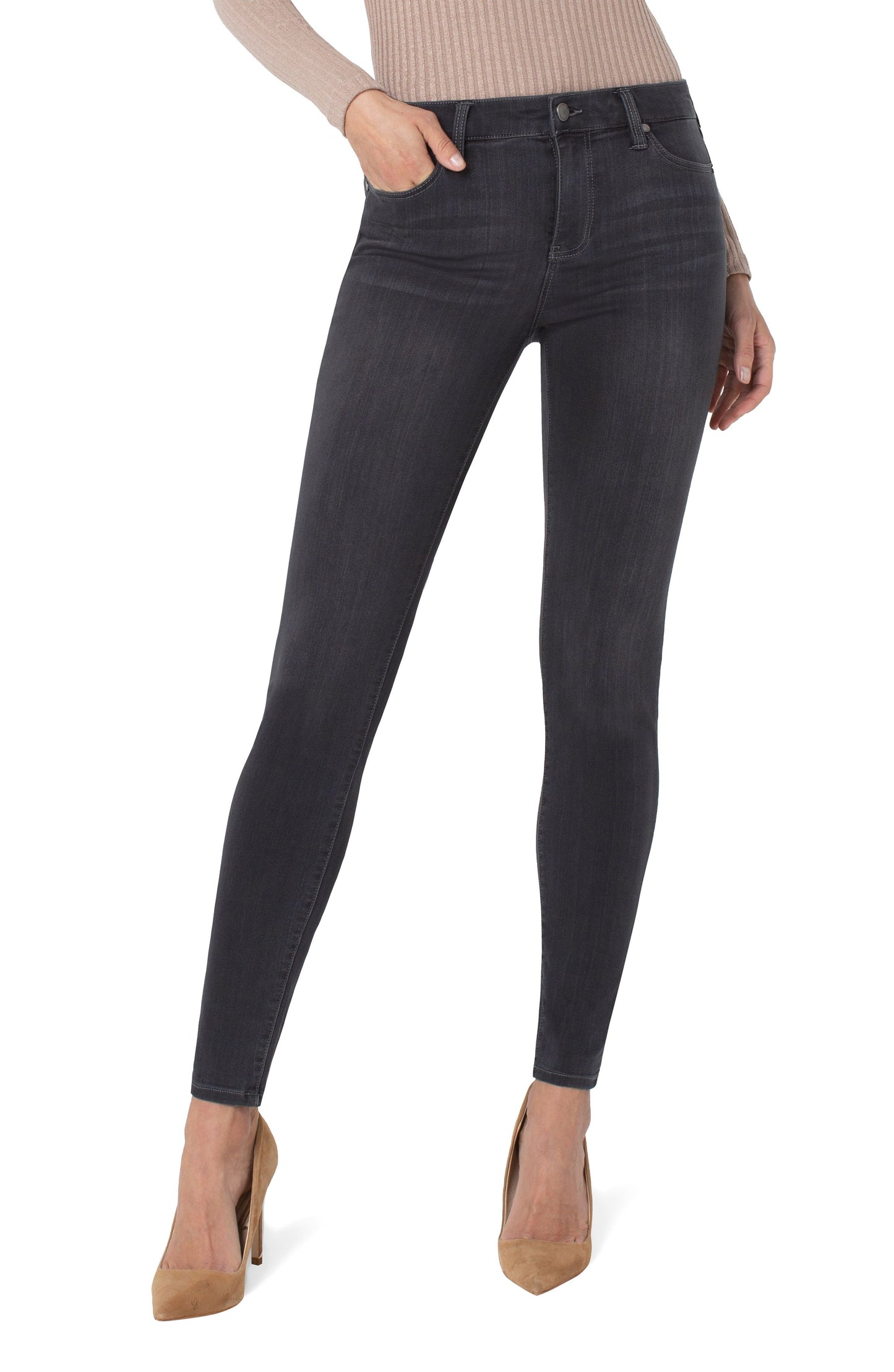Liverpool Abby Skinny (30" inseam) (Meteorite Wash)