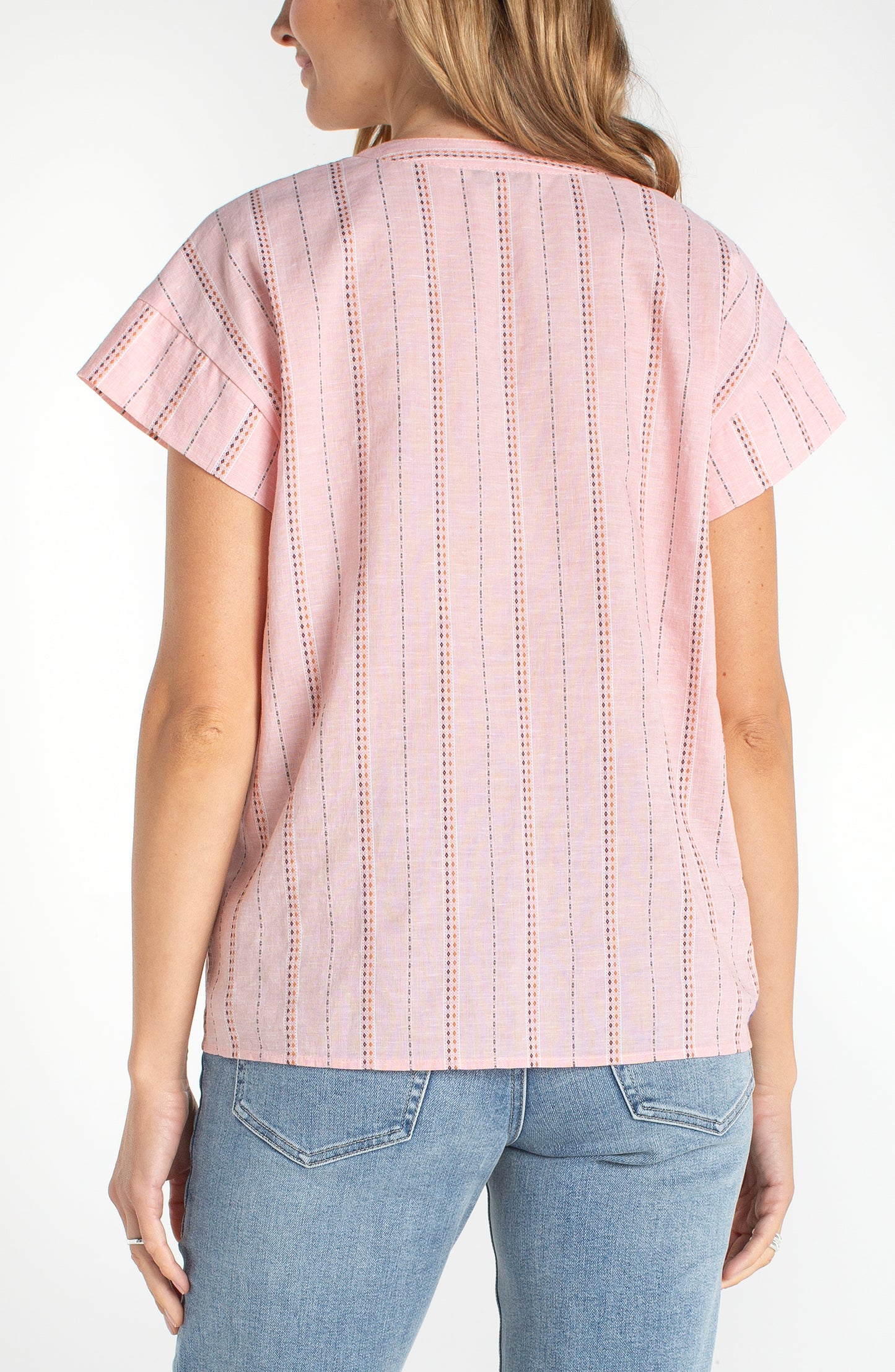 Liverpool Short Sleeve Popover Woven Top