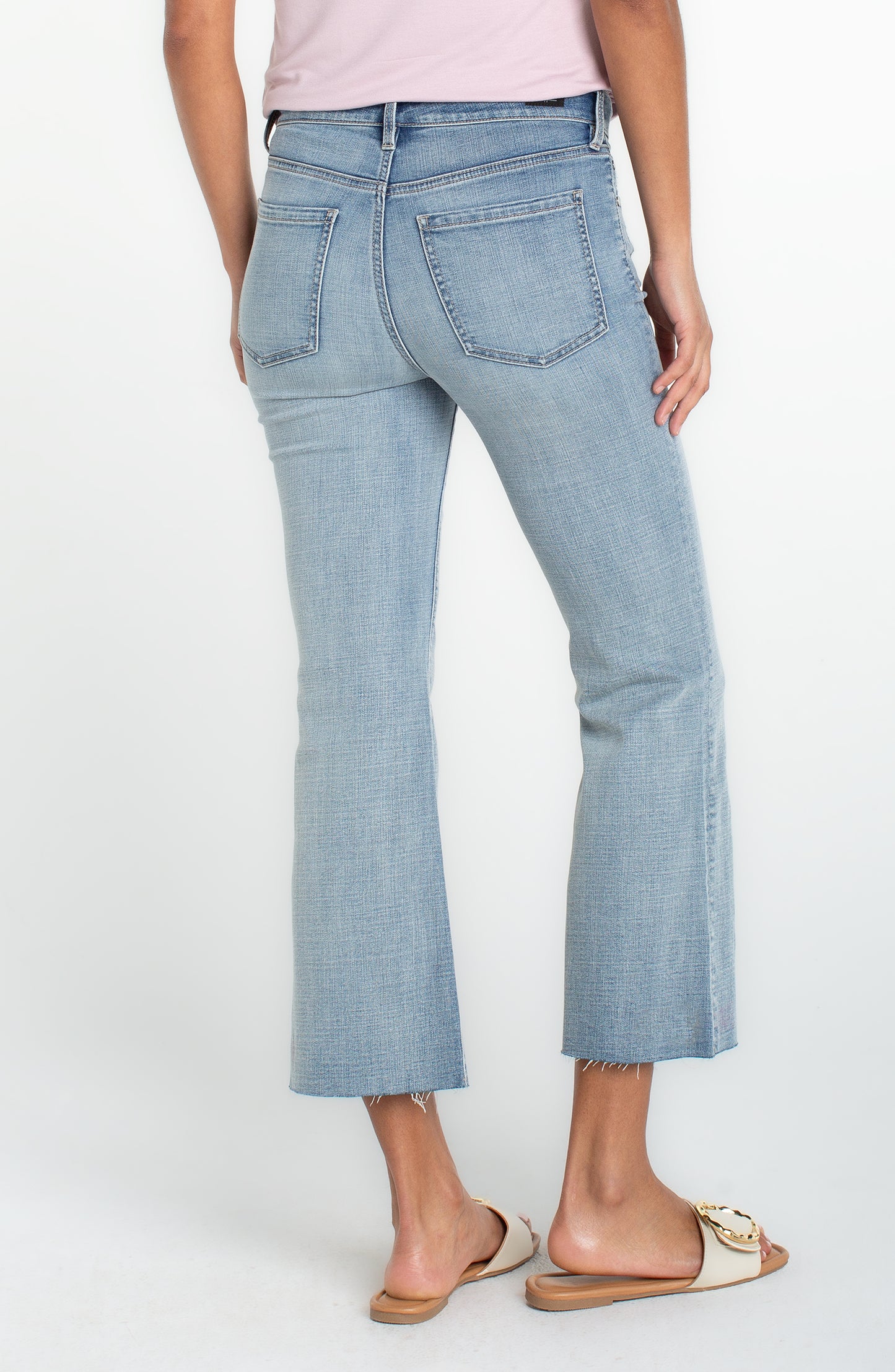 Liverpool Hannah Crop Flare W/ Cut Hem (25.5" inseam)