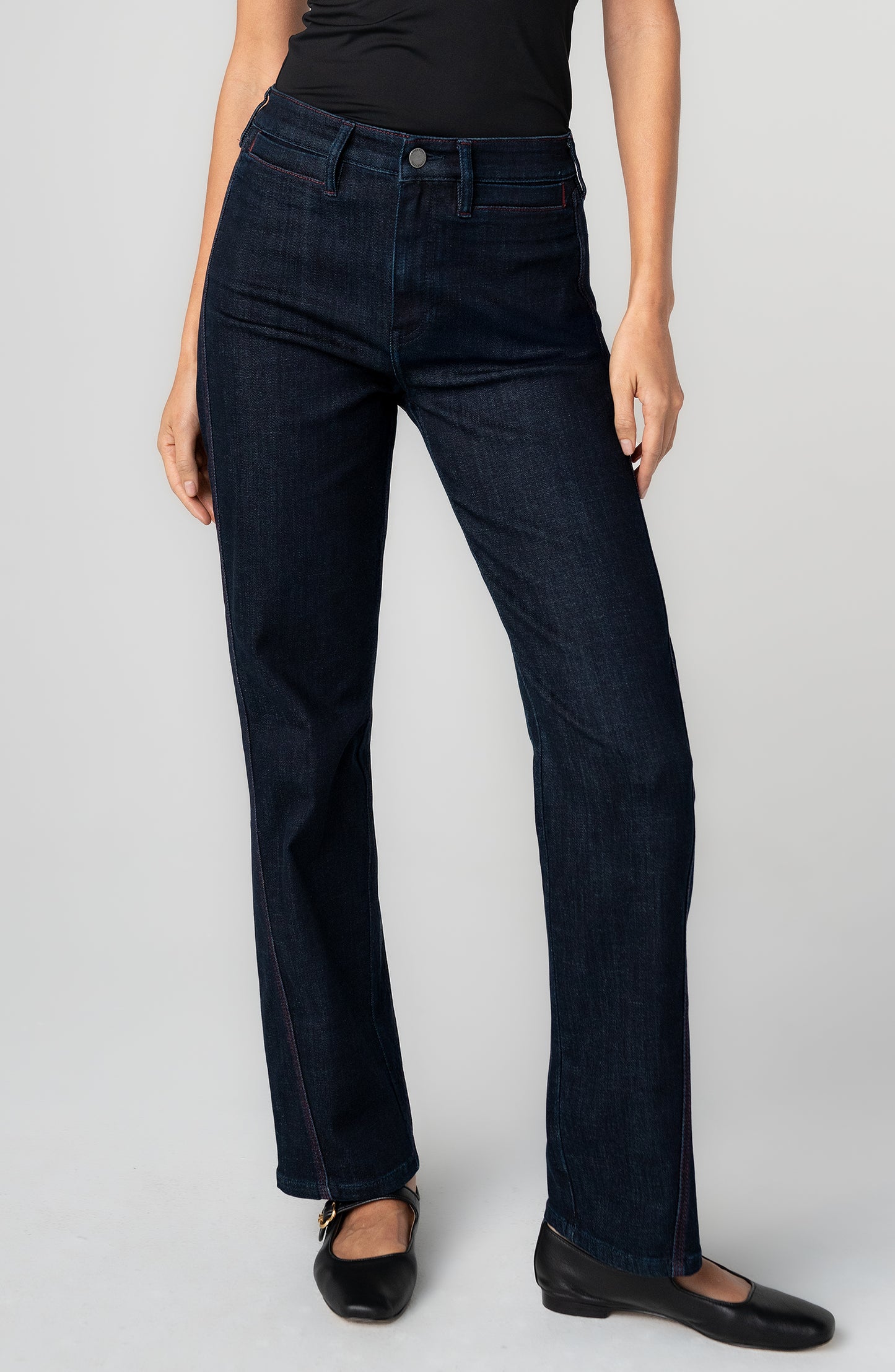 Kennedy Straight W/ Side Stitch Detail (30" Inseam) (Midnight Eclipse)