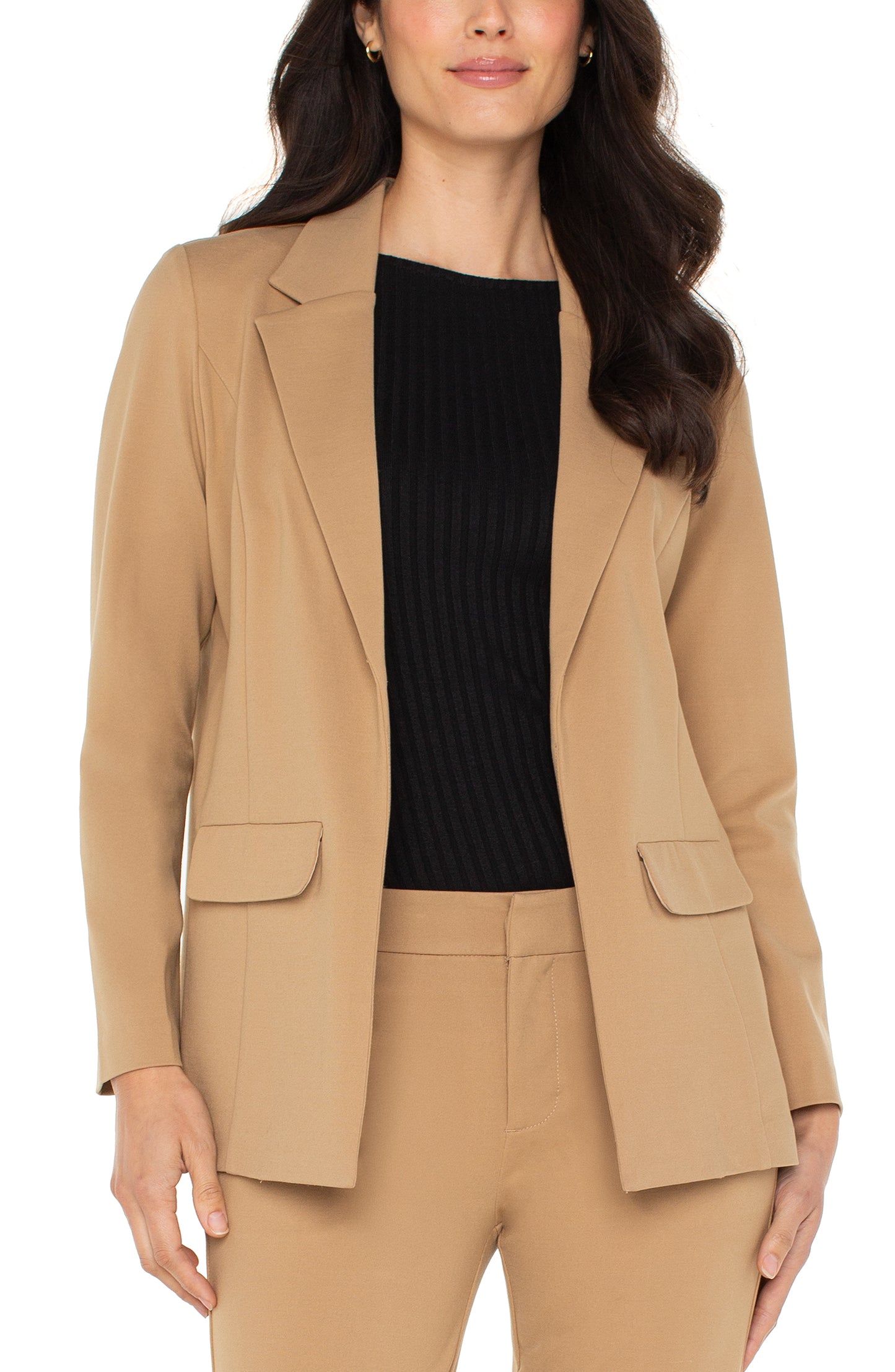 Liverpool Boyfriend Blazer W/ Princess Darts (Desert Camel)