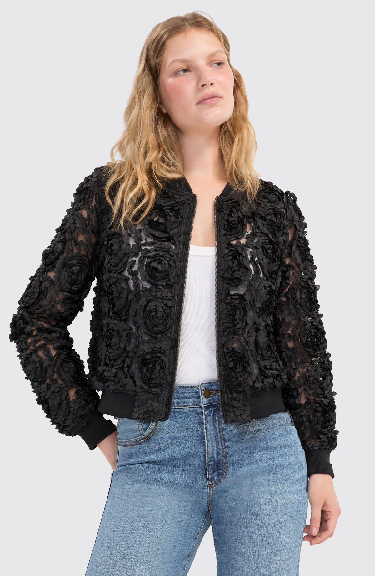 Liverpool Long Sleeve Full Zip Woven Bomber Jacket