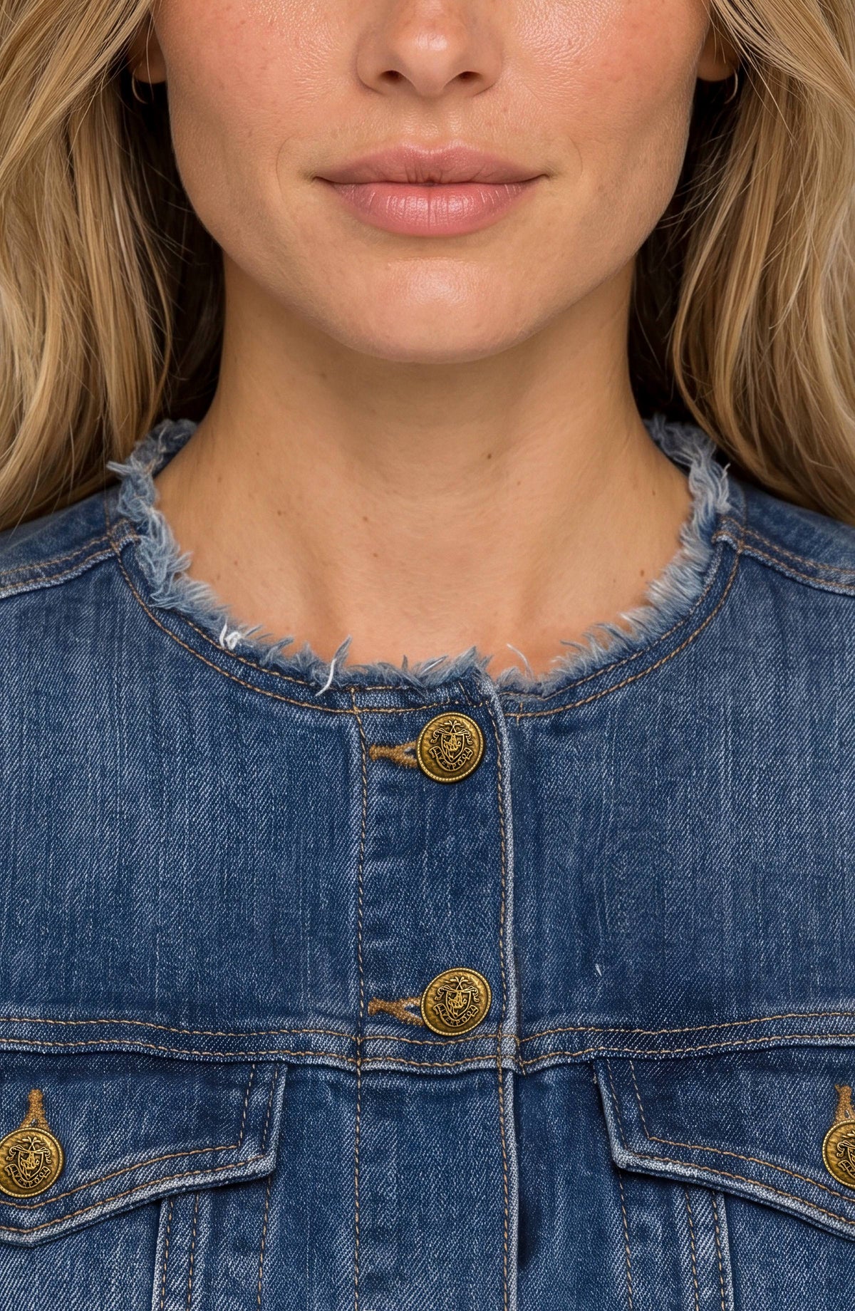 Liverpool Collarless Trucker Dress