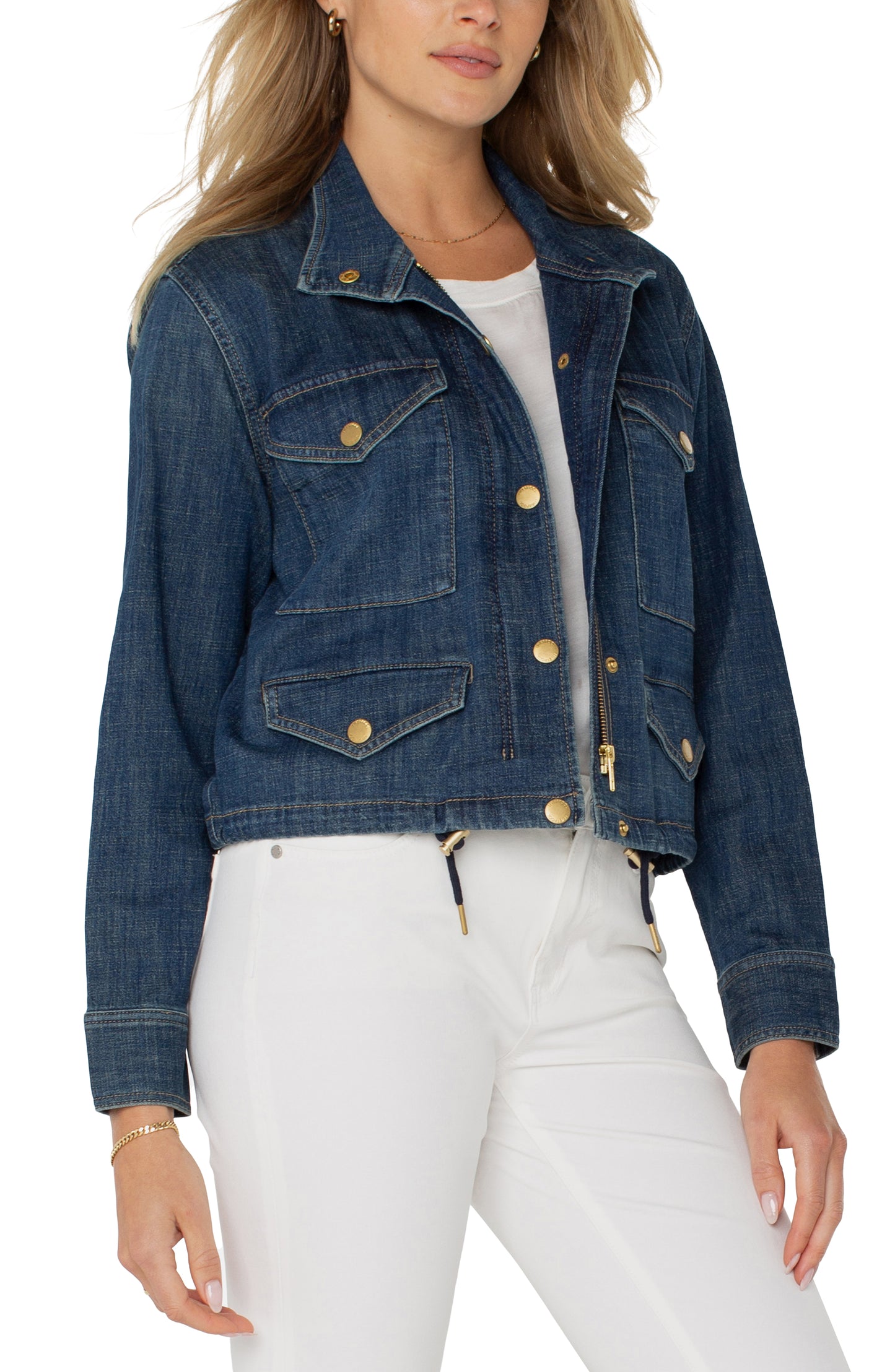 Liverpool Cropped Cargo Jacket (Laguna Beach)