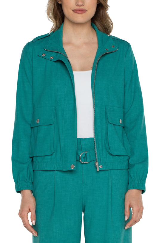 Liverpool Utility Zip Up Jacket (mermaid teal)