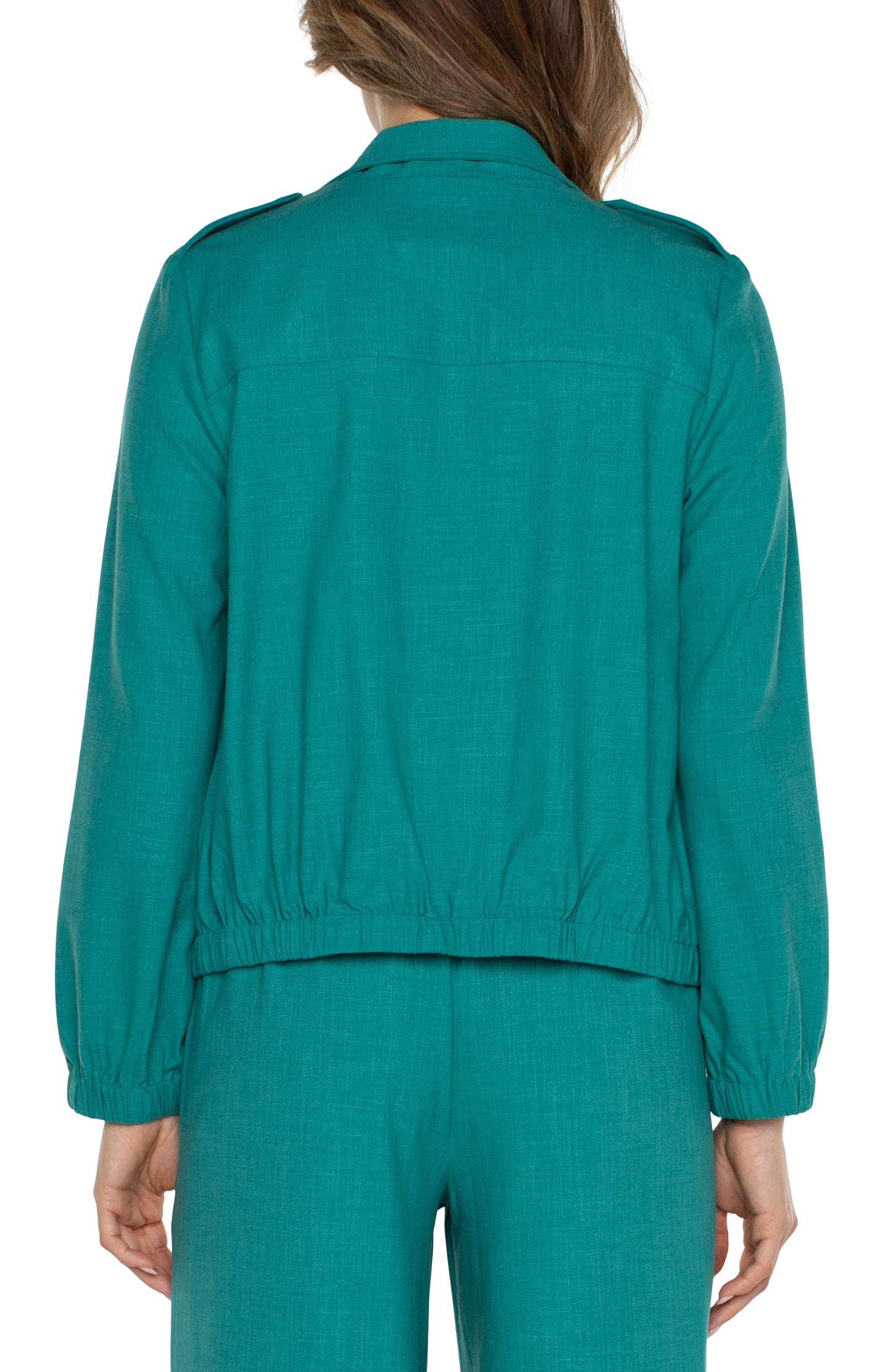 Liverpool Utility Zip Up Jacket (mermaid teal)