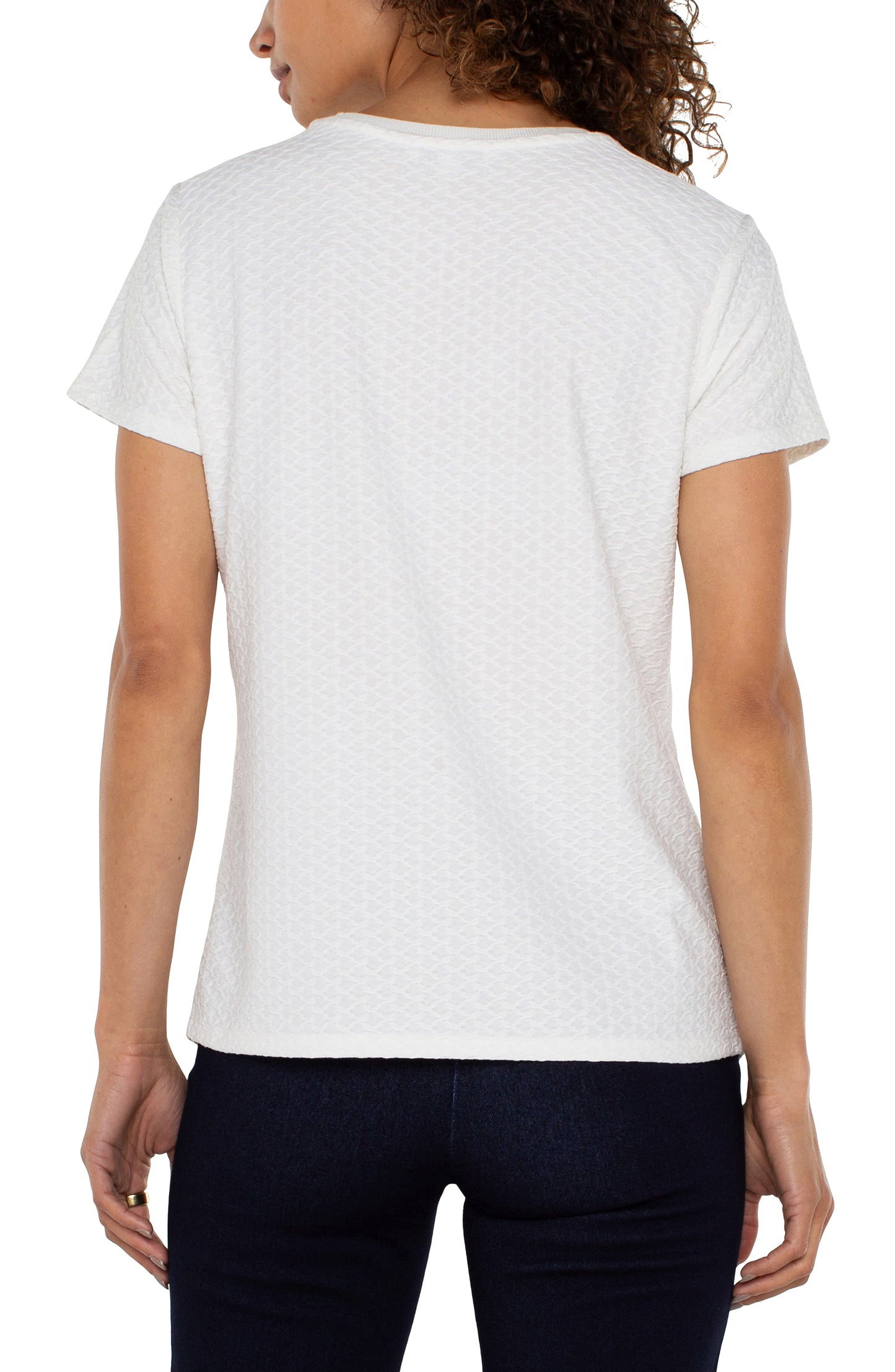 Liverpool Short Sleeve Crew Neck Tee w/ Rib Trim (White)