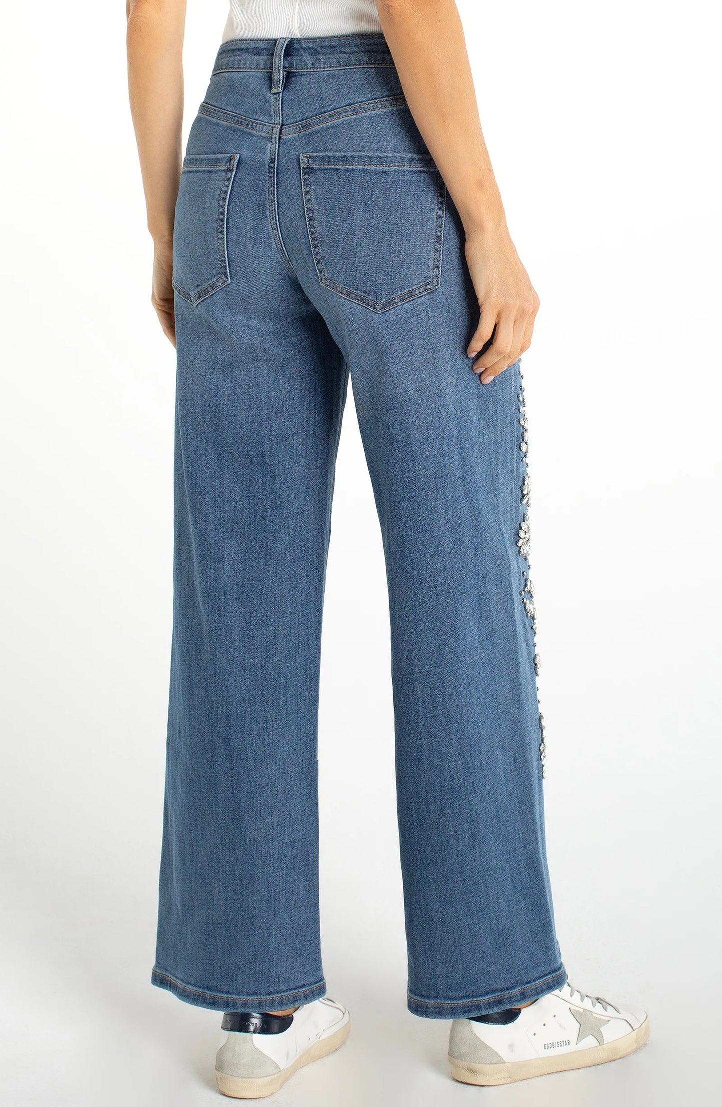 Liverpool Stride Wide Leg Luxe Collection (30" inseam) (Crystal Fireworks)