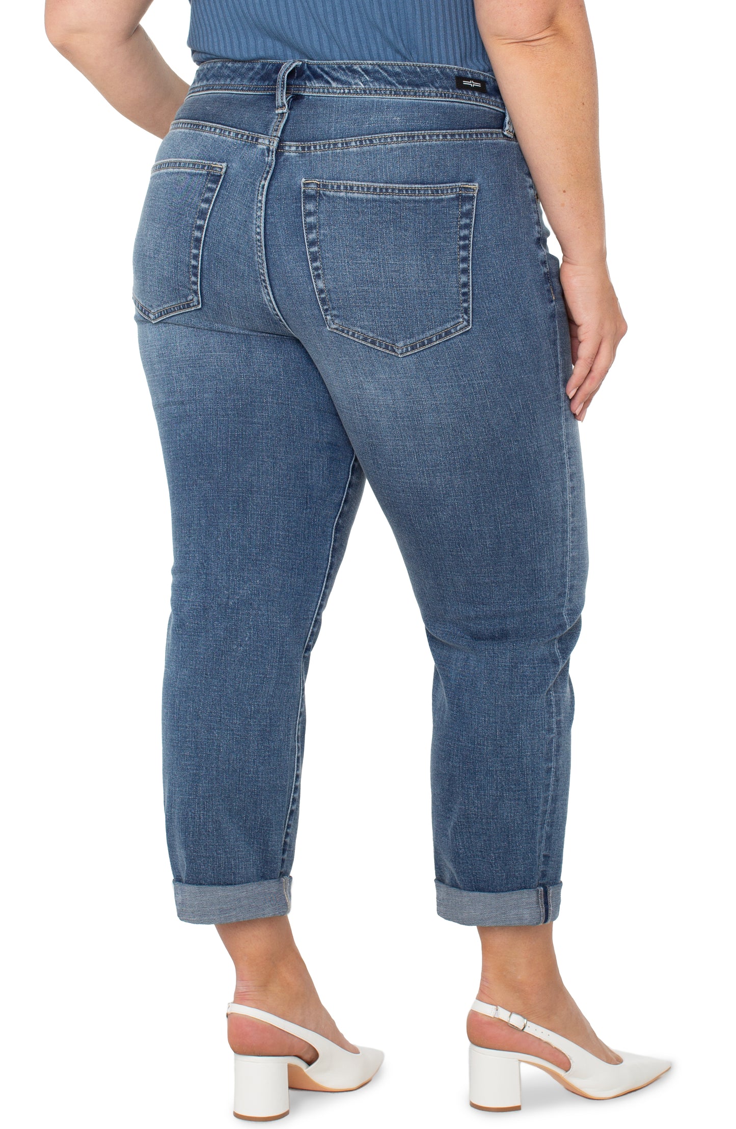 Liverpool The Keeper Boyfriend Rolled Cuff Plus Size (29"/26" inseam) (Pactola)