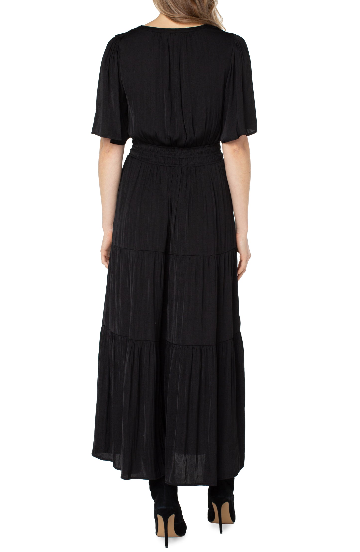 Liverpool Woven Maxi Dress (Black)