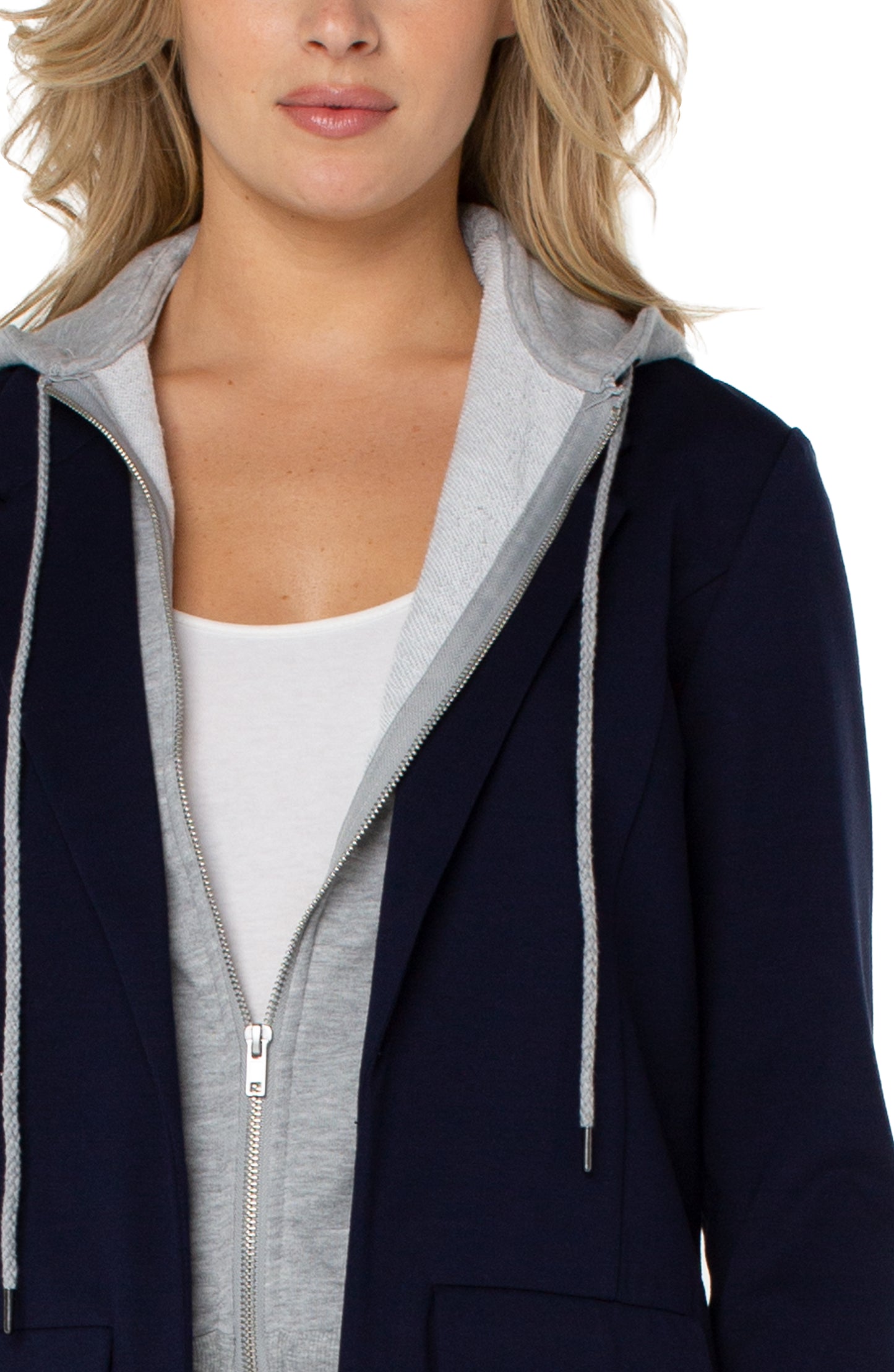 Liverpool Boyfriend Blazer w Removeable Hood (Cadet Blue)