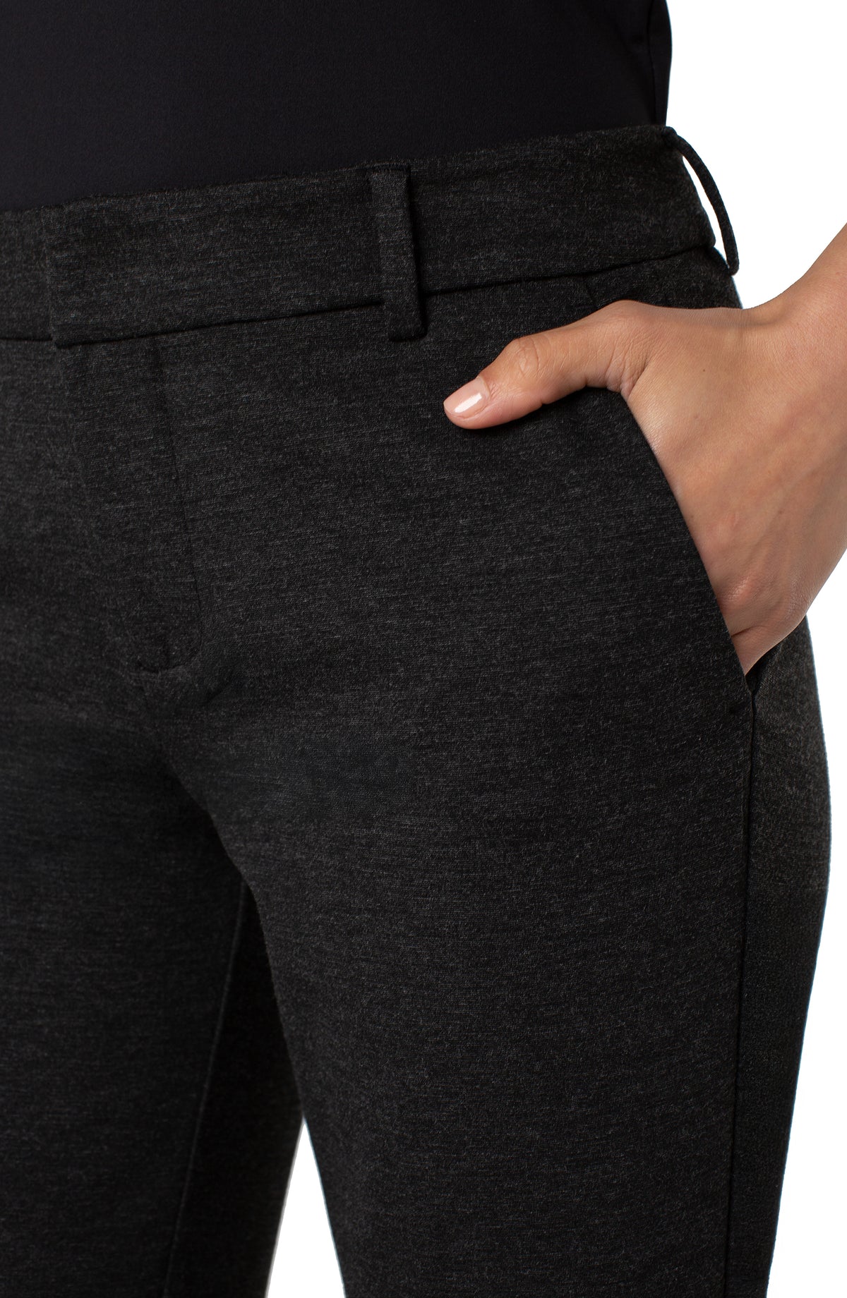 Kayla Pull-On Wide Leg Trouser (Black Multi)