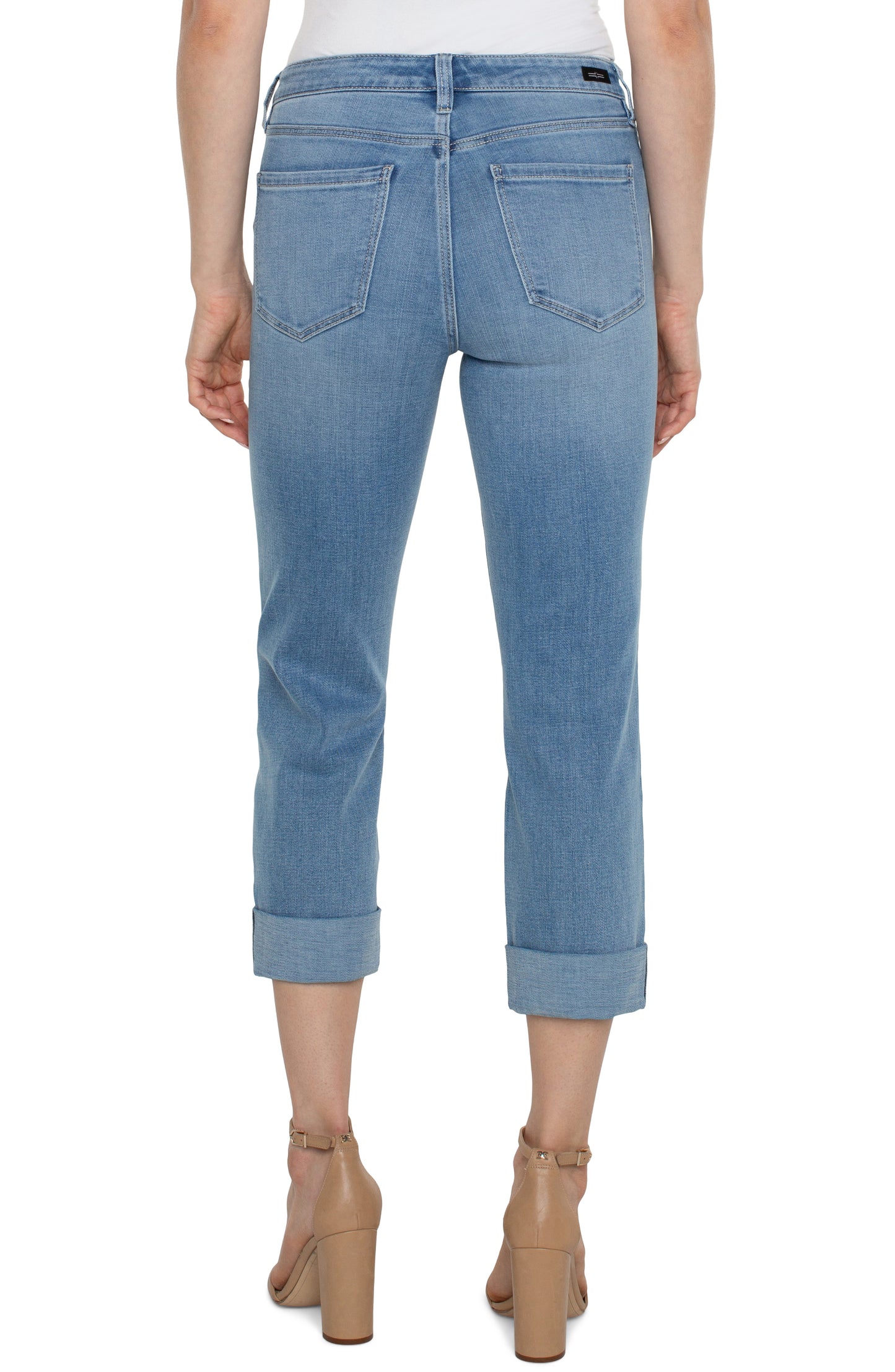 Liverpool Charlie Crop Wide Rolled Cuff Jeans (abbot kinney)