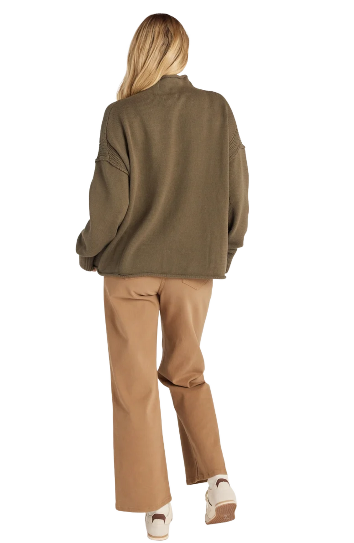 Oversized Turtleneck Knit Sweater