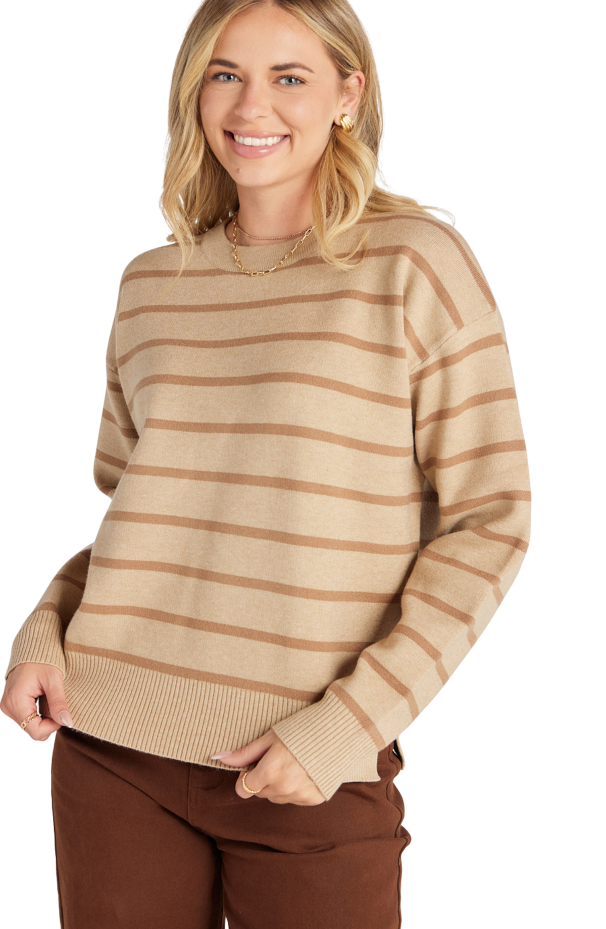 Stripe Round Neck Sweater
