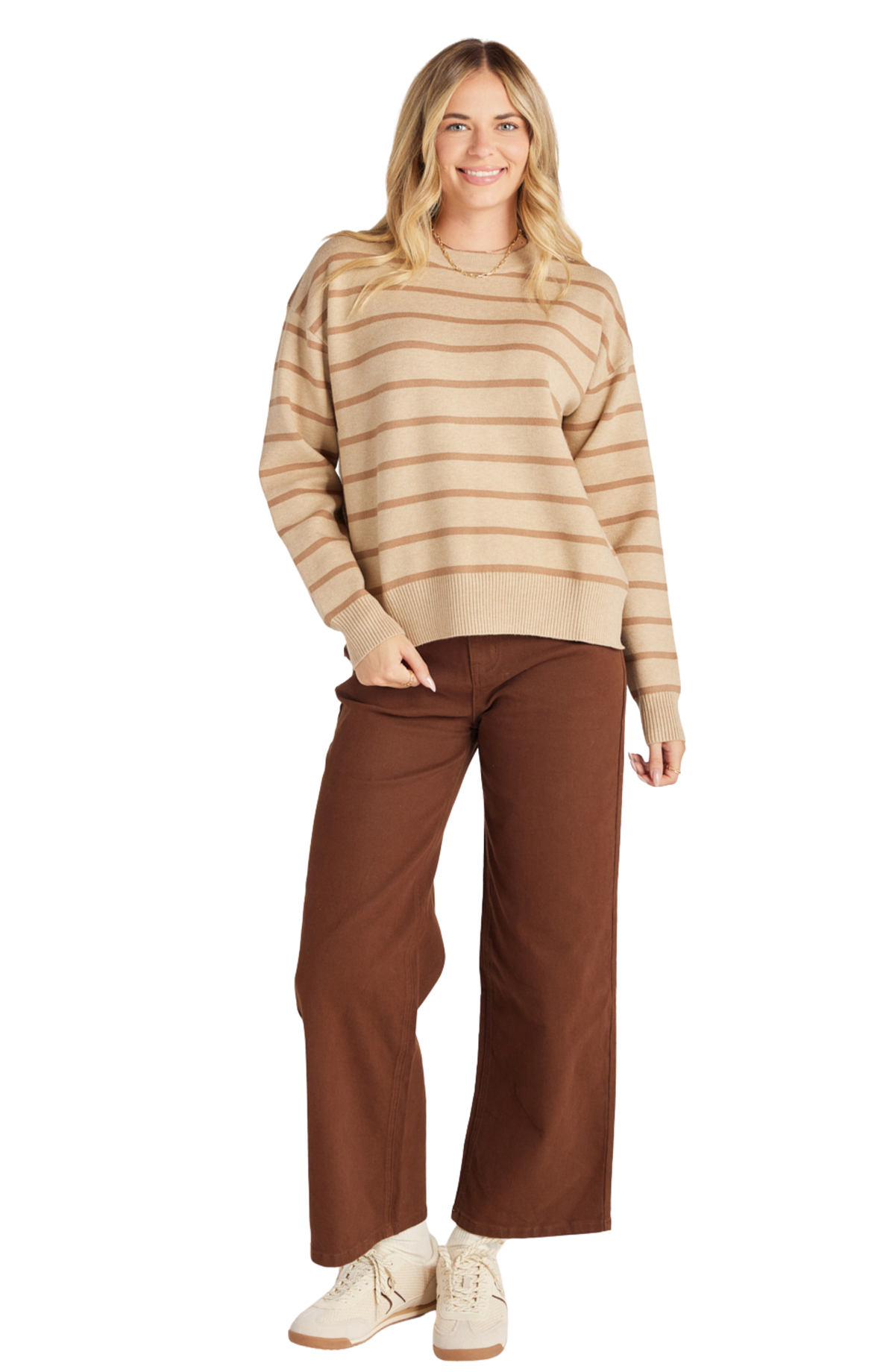Stripe Round Neck Sweater