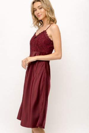 Lace Inset Slip Dress