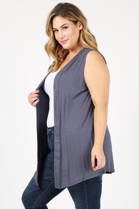 Sleeveless Loose Fit Vest Cardigan