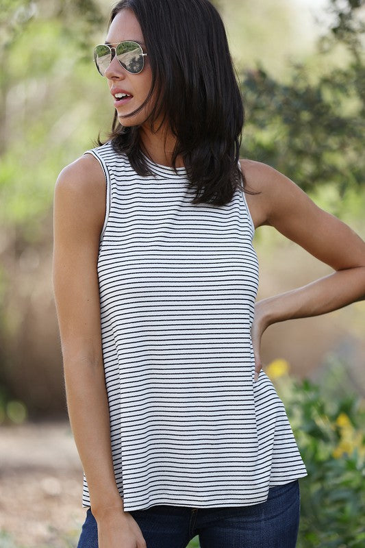 Stripe Sleeveless Top