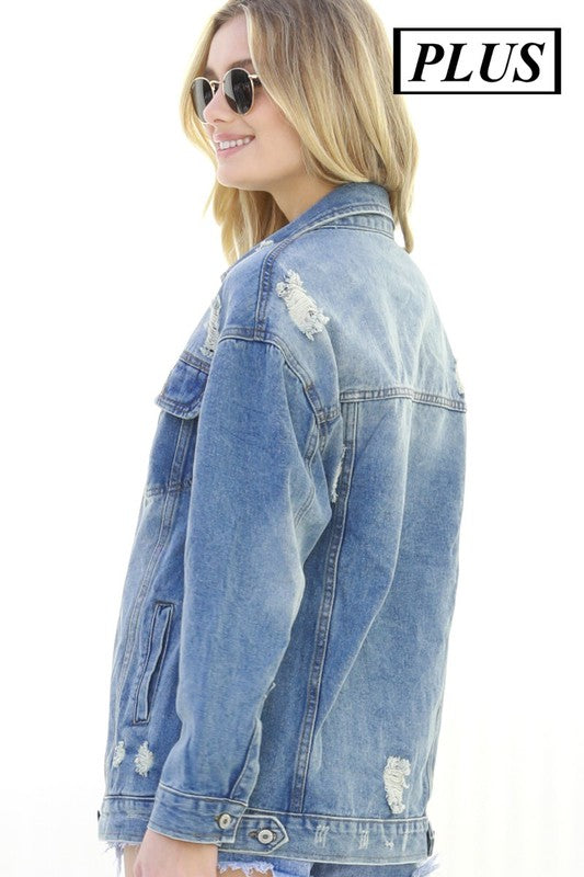 Distressed Jean Jacket