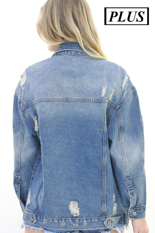 Distressed Jean Jacket