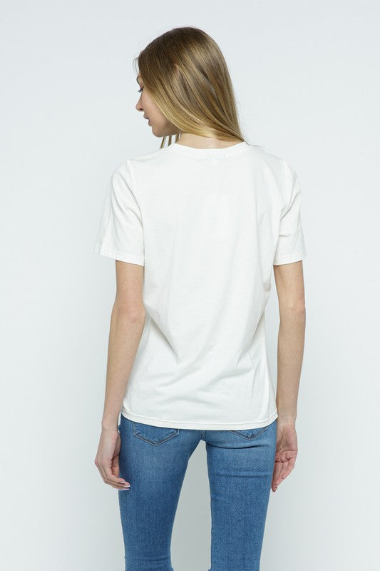 Leaf Embellishment Tee