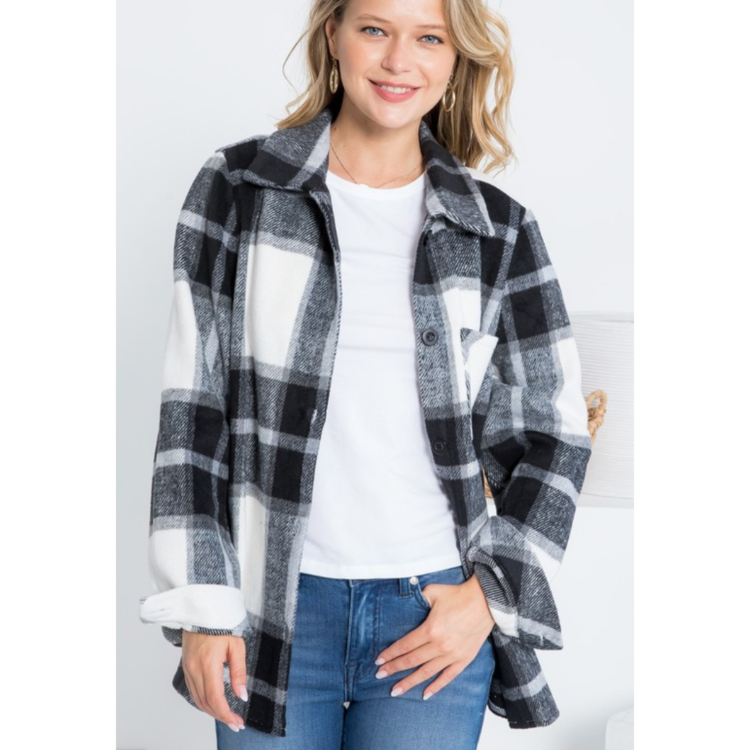 Plaid Boyfriend Fit Shacket