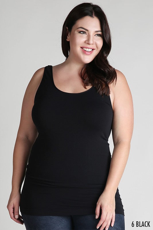 Nikibiki Signature Wide Strap Seamless Jersey Tank (Plus Size)
