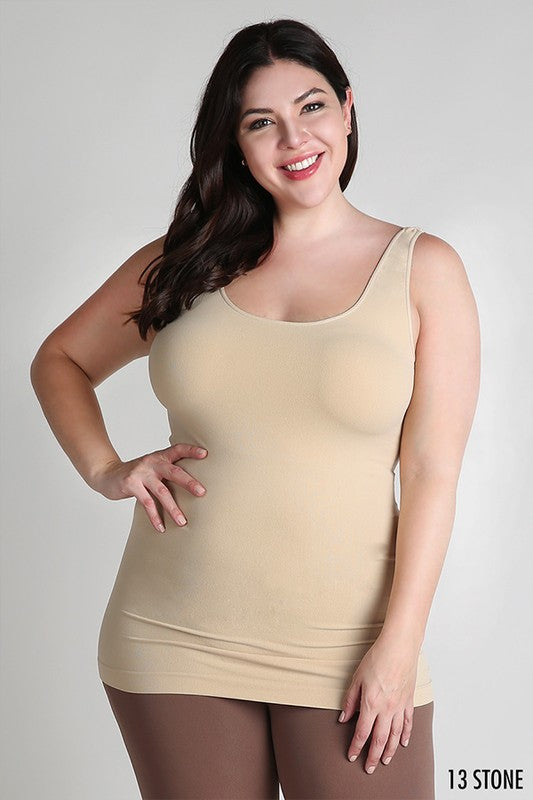 Nikibiki Signature Wide Strap Seamless Jersey Tank (Plus Size)