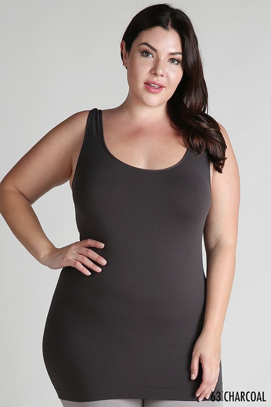 Nikibiki Signature Wide Strap Seamless Jersey Tank (Plus Size)