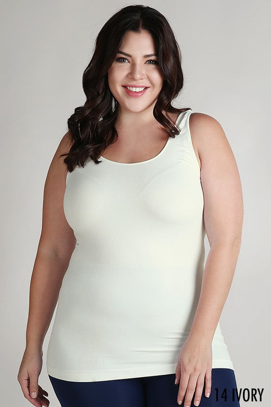 Nikibiki Signature Wide Strap Seamless Jersey Tank (Plus Size)