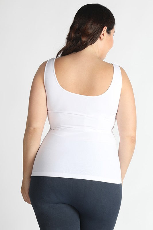 Nikibiki Reversible Double Sided Plus Size Plain Jersey Tank Top