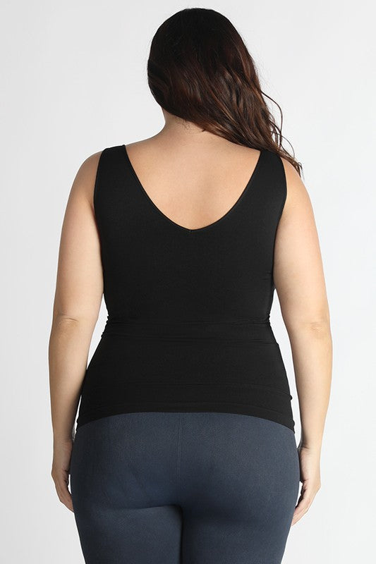 Nikibiki Reversible Double Sided Plus Size Plain Jersey Tank Top