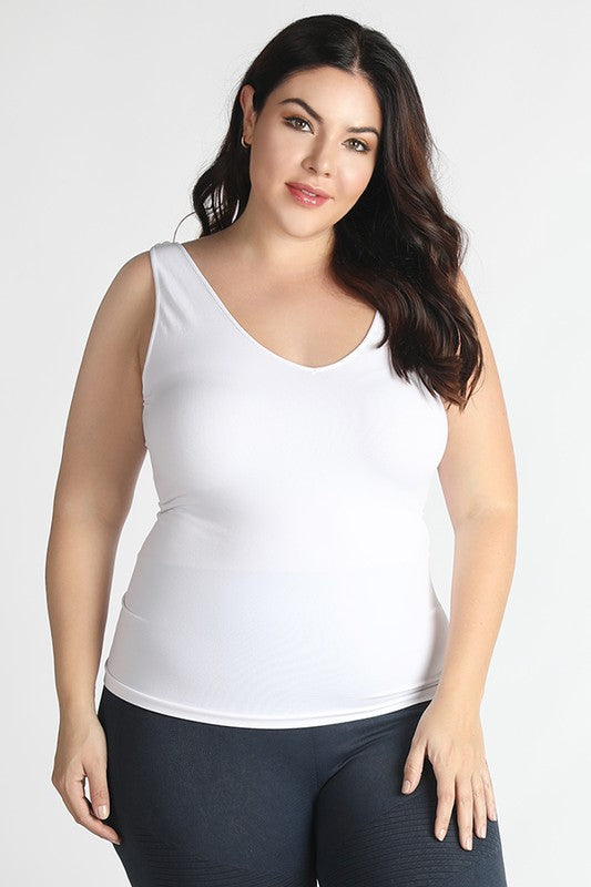 Nikibiki Reversible Double Sided Plus Size Plain Jersey Tank Top