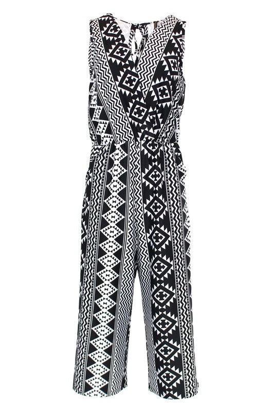 Jumpsuit with Geometric Design