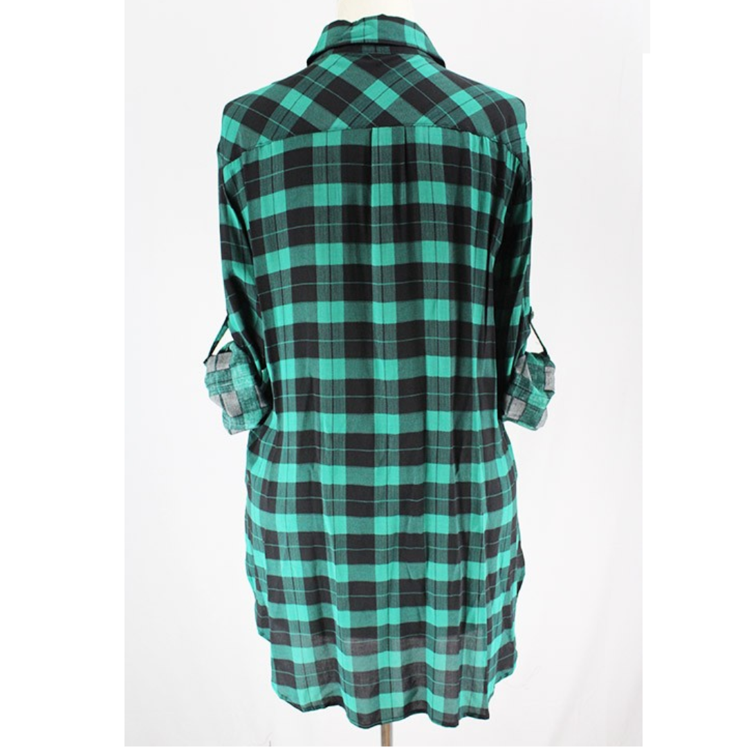 Plaid Dress Shirt Plus Size