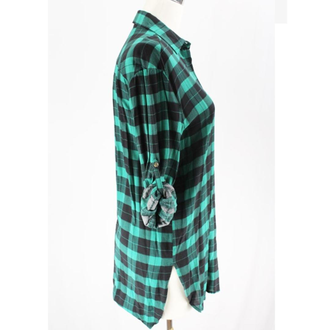 Plaid Dress Shirt Plus Size