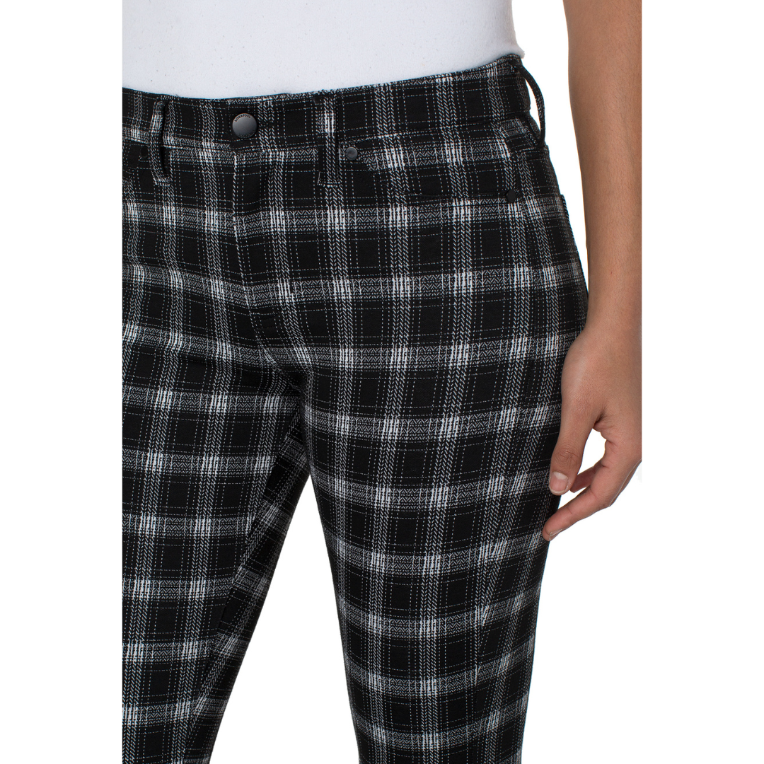 Madonna Skinny Black and White Plaid