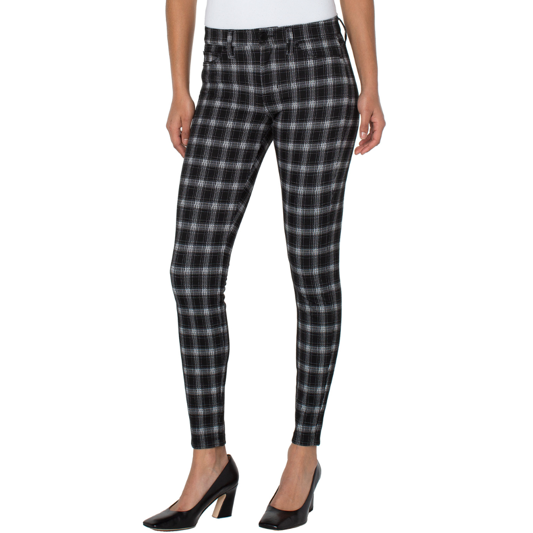 Madonna Skinny Black and White Plaid