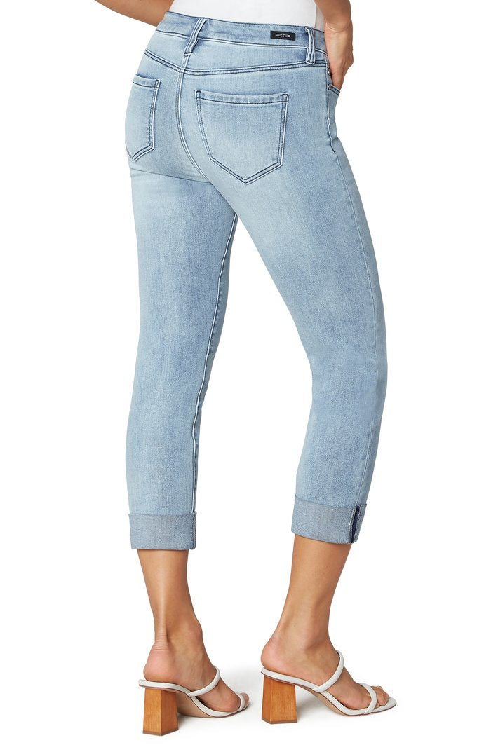 Liverpool Charlie Crop Wide Rolled Jeans