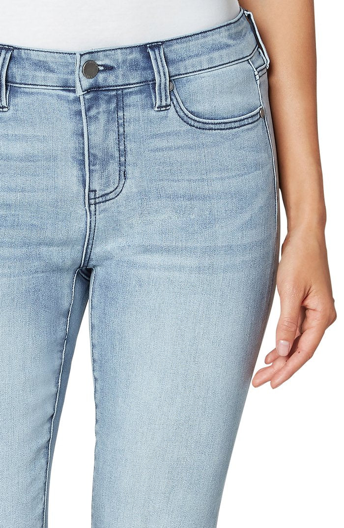 Liverpool Charlie Crop Wide Rolled Jeans