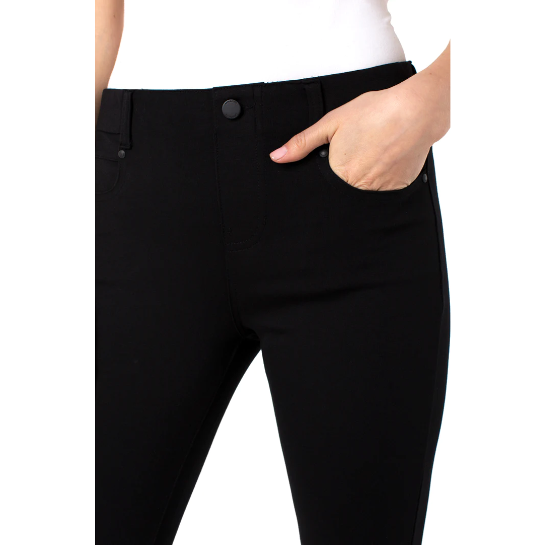 Liverpool Gia Glider Pull-On Stretch Knit Pants (Black) (30" Inseam)