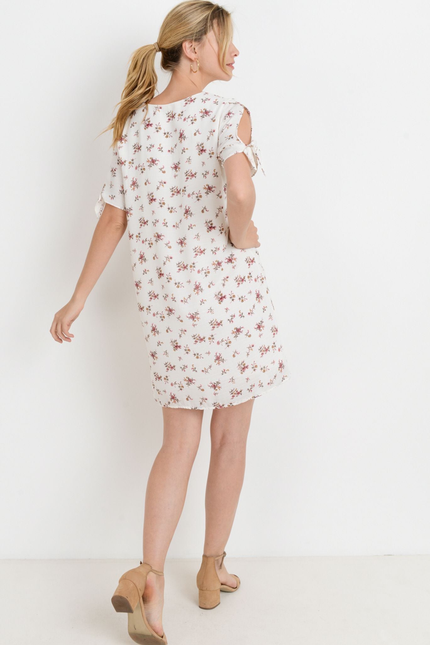 Floral Print Linen Dress